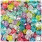 BeadTin Pastel Transparent Mix 8mm Faceted Round Plastic Craft Beads (450pcs)